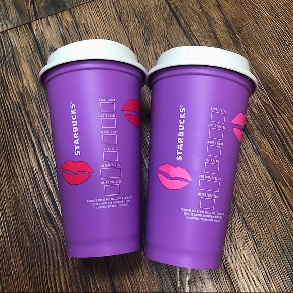 BNWT Starbucks Valentines 2020 Lips Color changing - Picture 2 of 5